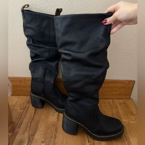 Dr. Martens Virginia Real Leather Tall Heeled Boots